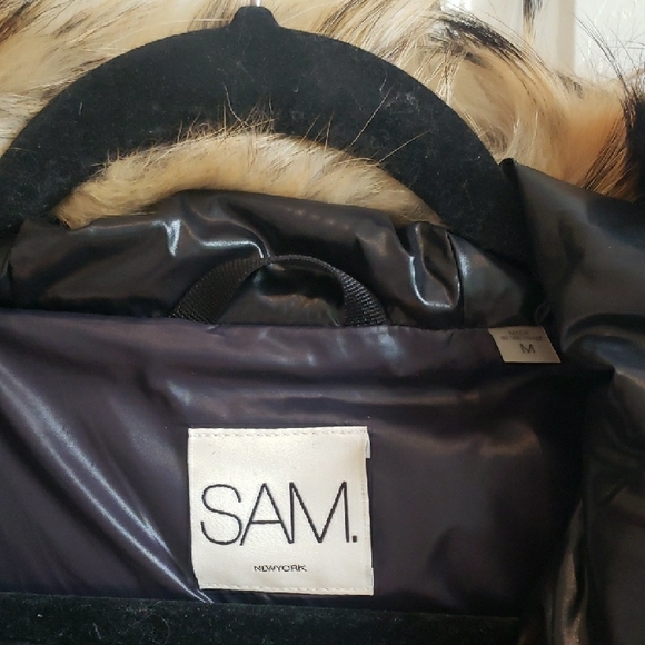SAM. "Blake" Down Puffer Jacket with Real Fox Fur Hood || NWOT || Size Medium - Picture 2 of 15